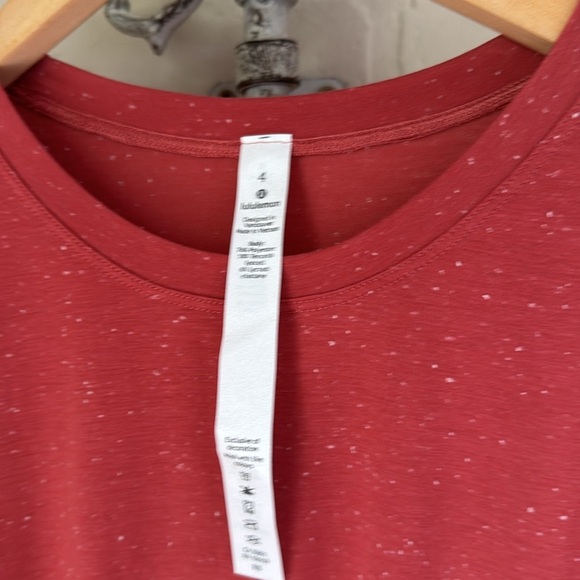 Lululemon dress Unwind Your Mind speckled size 4 twist front short sleeve - Picture 4 of 9